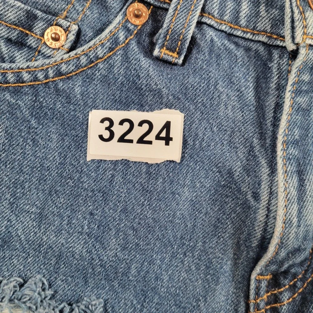Levis 517 Cutoff Shorts Womens 26 Blue‎ Denim Distressed Raw Hem Casual Summer